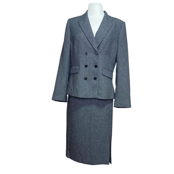 Tahari Gray Skirt Suit Set Size 10 - Picture 1 of 8